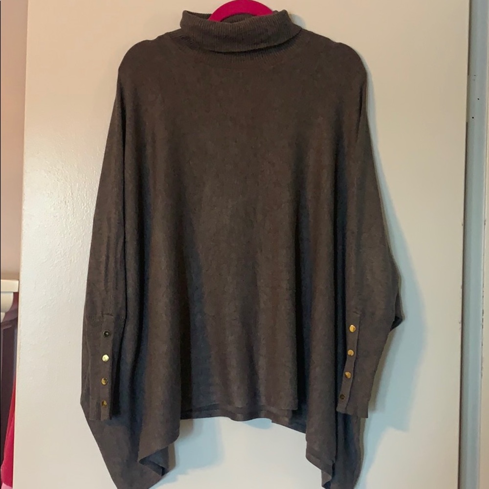 Alfani Grey Oversized Sweater Top